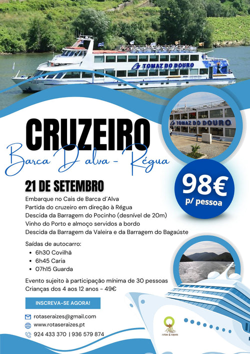 Cruzeiro - Douro  Barca D` Alva Régua 21 de Setembro